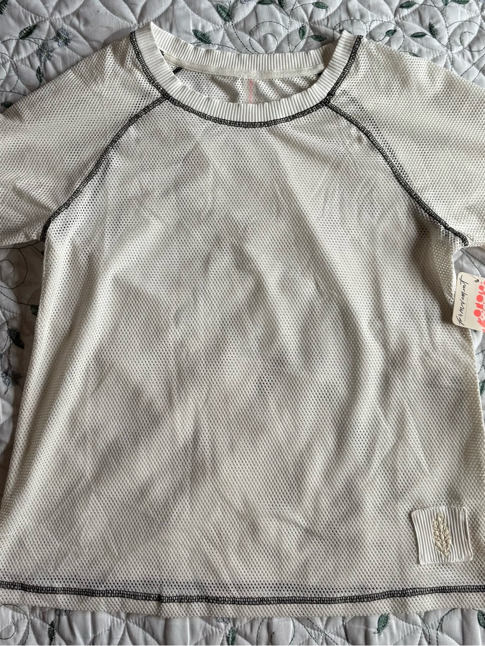 FP Movement by Free People White Mesh Top with logo tag